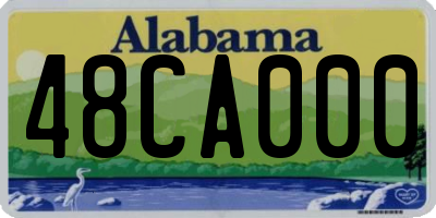 AL license plate 48CA000