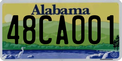 AL license plate 48CA001