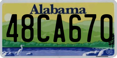 AL license plate 48CA670