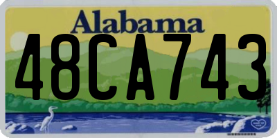 AL license plate 48CA743