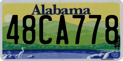 AL license plate 48CA778