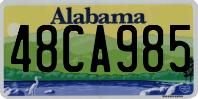 AL license plate 48CA985