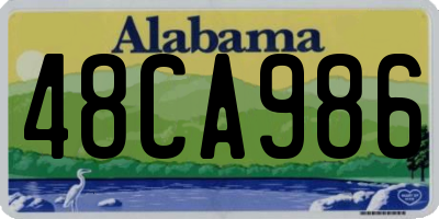 AL license plate 48CA986