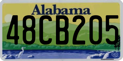 AL license plate 48CB205
