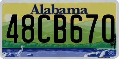AL license plate 48CB670
