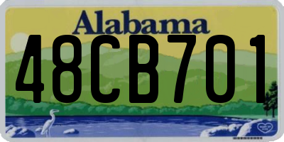 AL license plate 48CB701