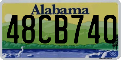 AL license plate 48CB740