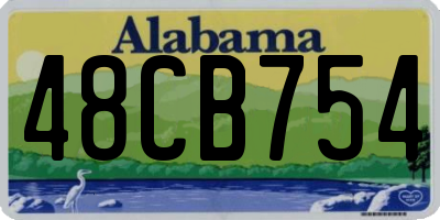 AL license plate 48CB754