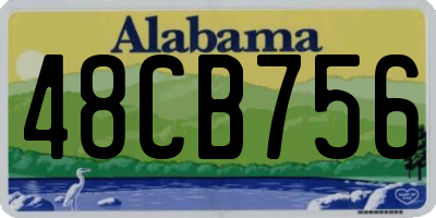 AL license plate 48CB756