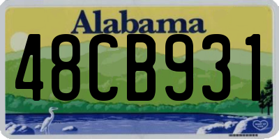 AL license plate 48CB931