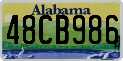 AL license plate 48CB986