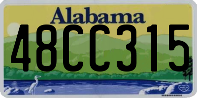 AL license plate 48CC315
