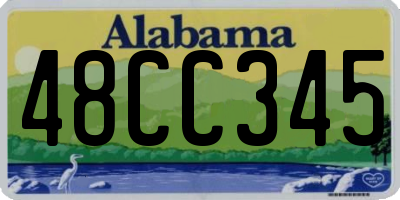 AL license plate 48CC345