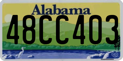 AL license plate 48CC403