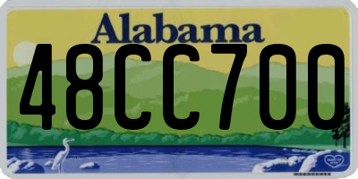 AL license plate 48CC700