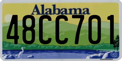 AL license plate 48CC701
