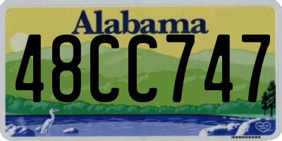 AL license plate 48CC747