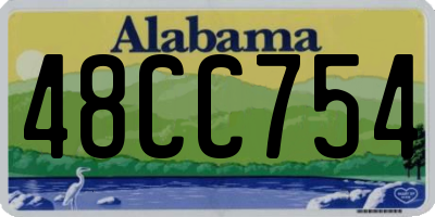 AL license plate 48CC754