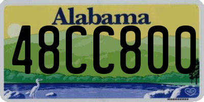 AL license plate 48CC800