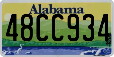 AL license plate 48CC934