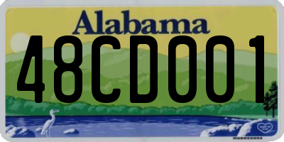 AL license plate 48CD001