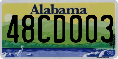 AL license plate 48CD003