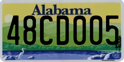 AL license plate 48CD005