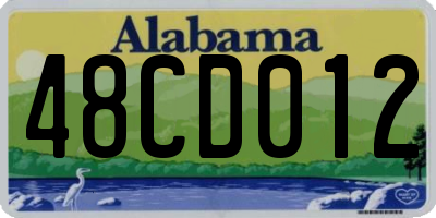AL license plate 48CD012