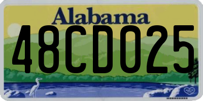 AL license plate 48CD025