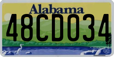 AL license plate 48CD034