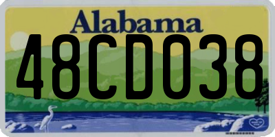 AL license plate 48CD038