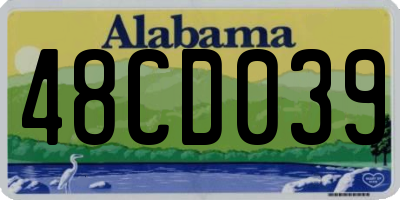 AL license plate 48CD039