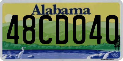 AL license plate 48CD040