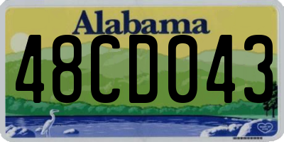 AL license plate 48CD043
