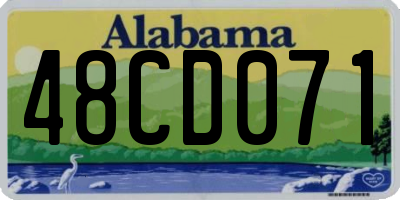AL license plate 48CD071