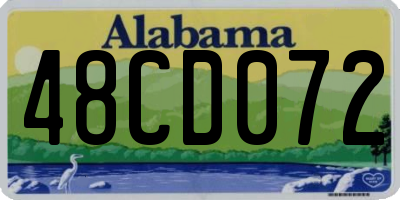 AL license plate 48CD072
