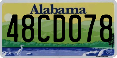AL license plate 48CD078