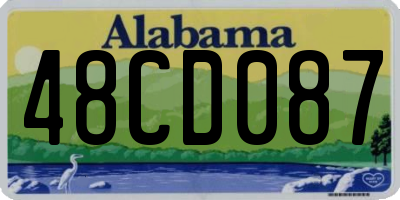 AL license plate 48CD087