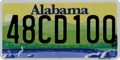 AL license plate 48CD100