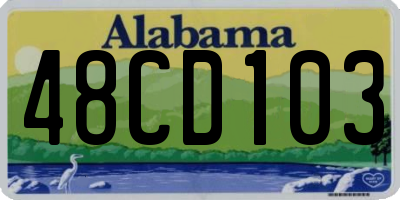 AL license plate 48CD103