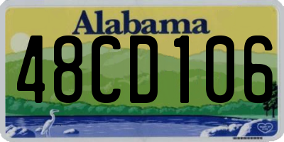 AL license plate 48CD106