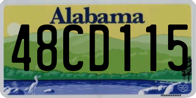 AL license plate 48CD115