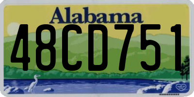 AL license plate 48CD751