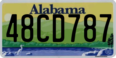 AL license plate 48CD787