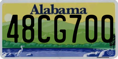 AL license plate 48CG700