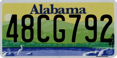 AL license plate 48CG792
