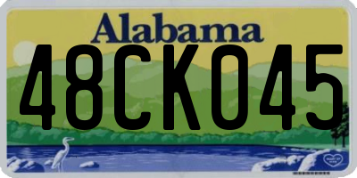 AL license plate 48CK045