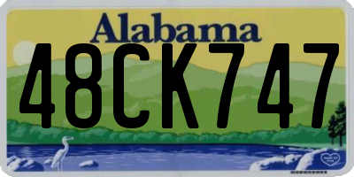 AL license plate 48CK747