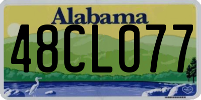 AL license plate 48CL077