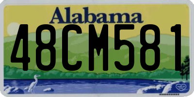 AL license plate 48CM581
